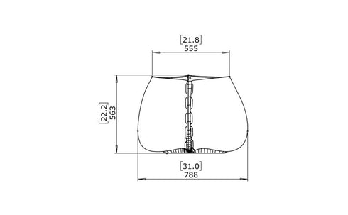 Blinde Design Stitch 50Concrete Planter - Graphite Finish - BLD.1.P.STI.50.Y.GH